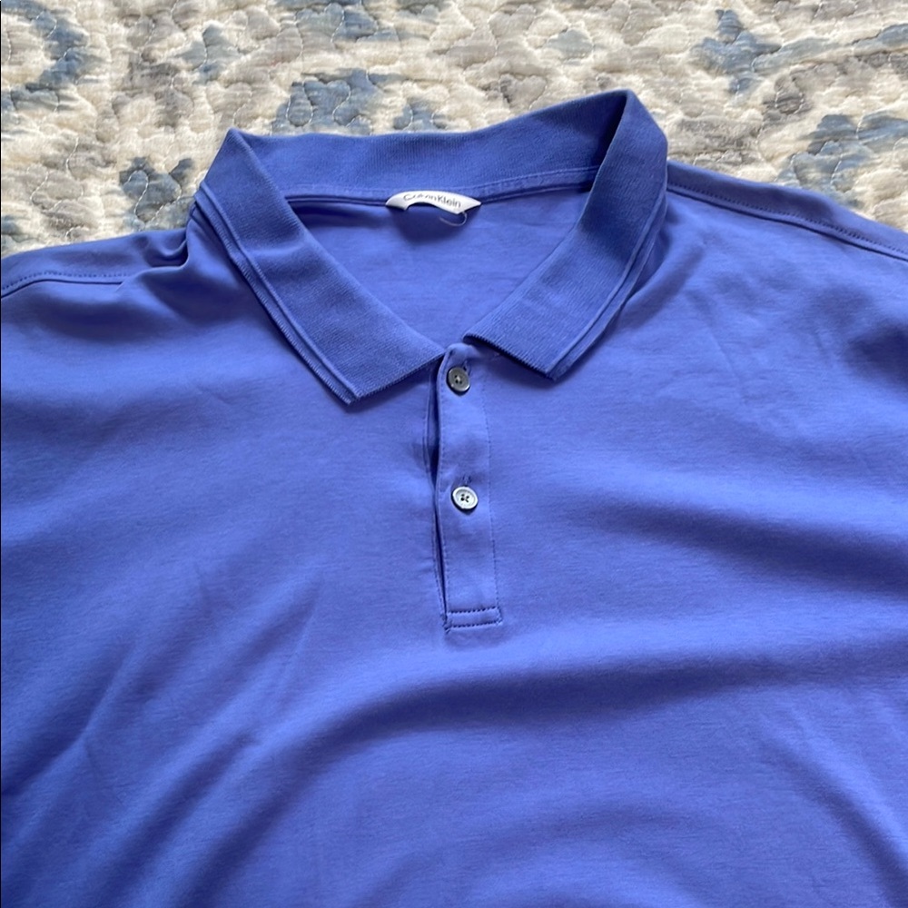 Men's purple Calvin Klein  Polo Shirt